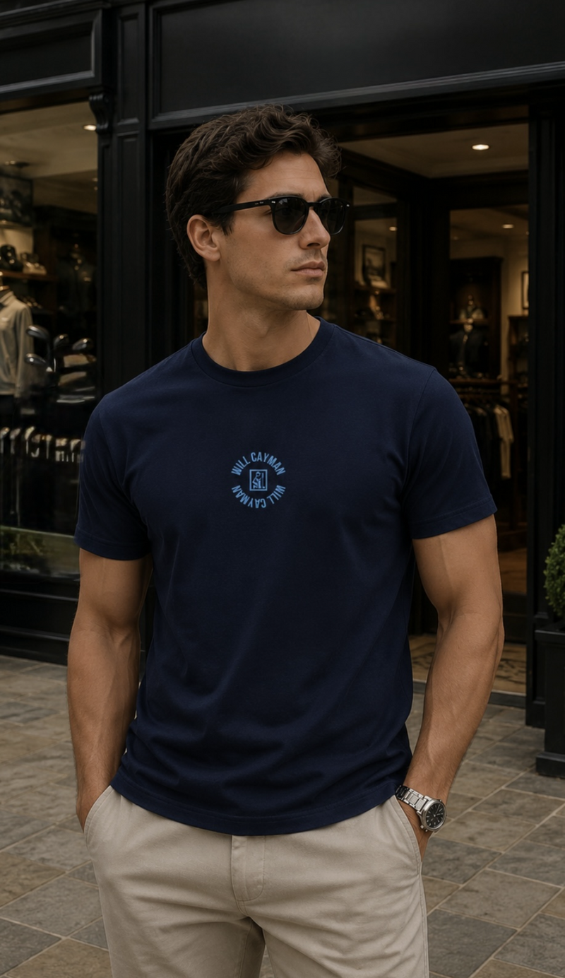 T2 Mens Azure Sky Blue T-Shirt