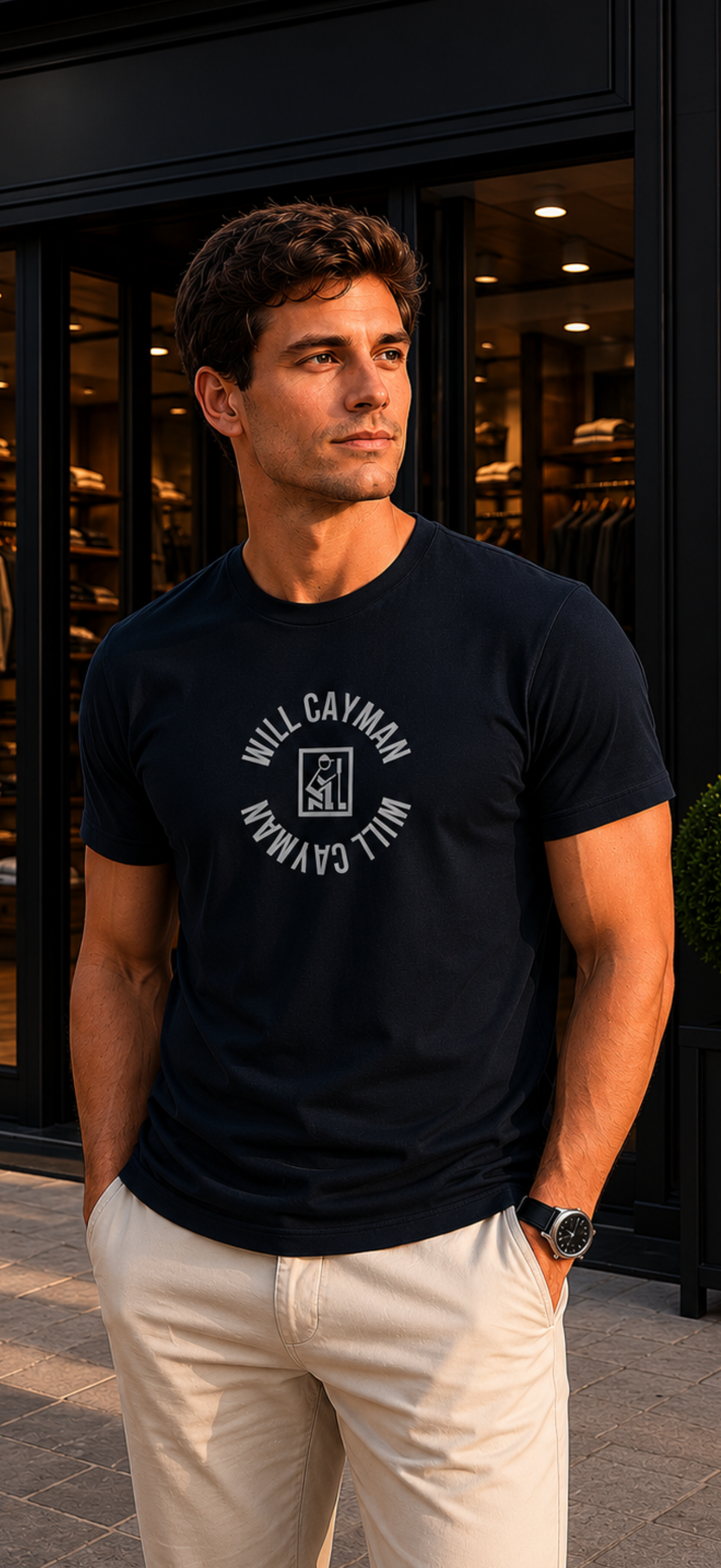 T1 Mens Iron Grey Logo T-Shirt